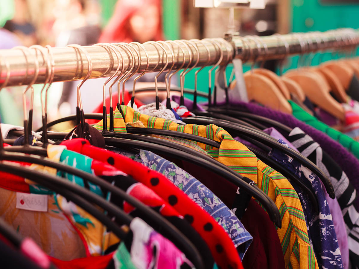 Ladies-Fashion Ladies clothes on a rack